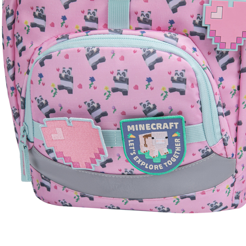 BAAGL SADA 3 Airy Minecraft Panda: batoh, peračník, vrecko 8