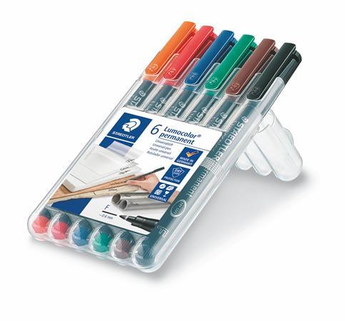 Permanentný popisovač, sada, 0,6 mm, STAEDTLER "318", 6 rôznych farieb 2