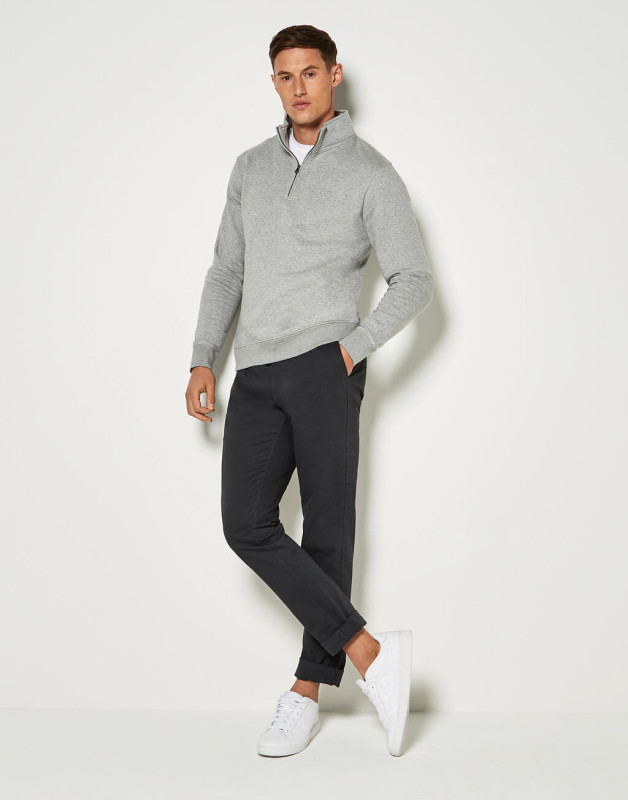 Pulóver Regular Fit 1/4 Zip 2