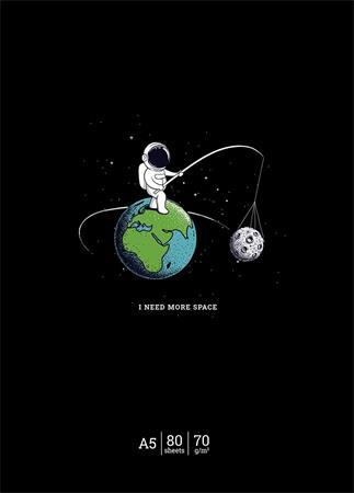 Zošit, A5, linajkový, 48 listov, SHKOLYARYK "I need more space", mix 1