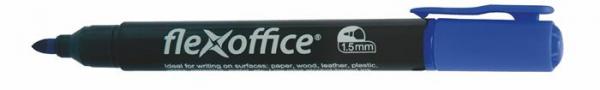 Permanentný popisovač, 1,5 mm, kužeľový, FLEXOFFICE "PM03", modrý 1