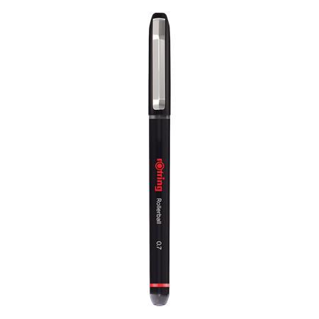 Roller, 0,7 mm, s vrchnákom, ROTRING "Rollerball", čierna