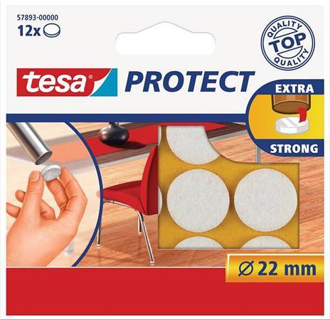 Ochranné podložky, proti poškriabaniu, 22 mm, TESA "Protect", biela 1