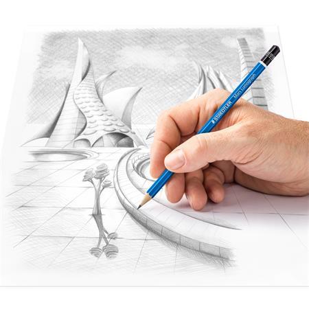 Grafitová ceruzka, sada, v kovovej krabičke, šesťhranná, STAEDTLER "Mars® Lumograph® 100", 5
