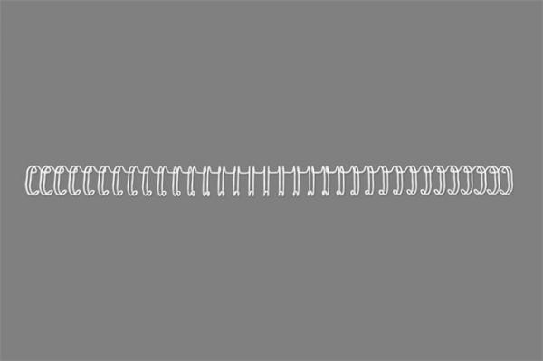 Hrebeň, kovový, 3:1, 12,5 mm, 115 listov, GBC "WireBind", strieborný