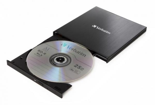 Blu-ray napaľovačka, (externá), 4K Ultra HD, USB 3.1 GEN 1 USB-C, VERBATIM "Slimline" 3