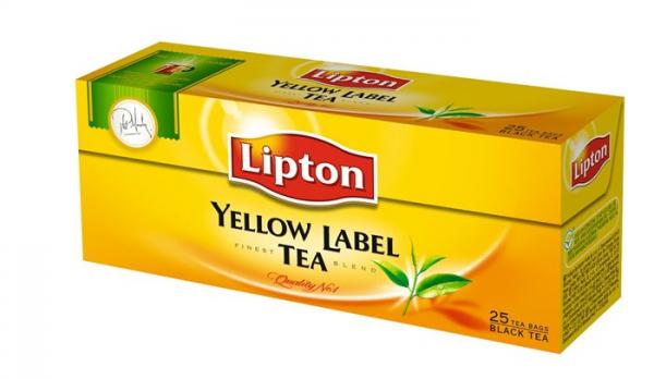 Čierny čaj, 25x2 g, LIPTON "Yellow label" 1
