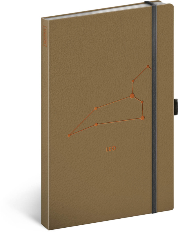 NOTIQUE Notes Zverokruh Lev, linajkovaný, 13 x 21 cm