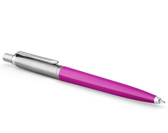 Guľôčkové pero, 0,7 mm, strieborný klip, ružové telo pera, PARKER, "Royal Jotter Originals