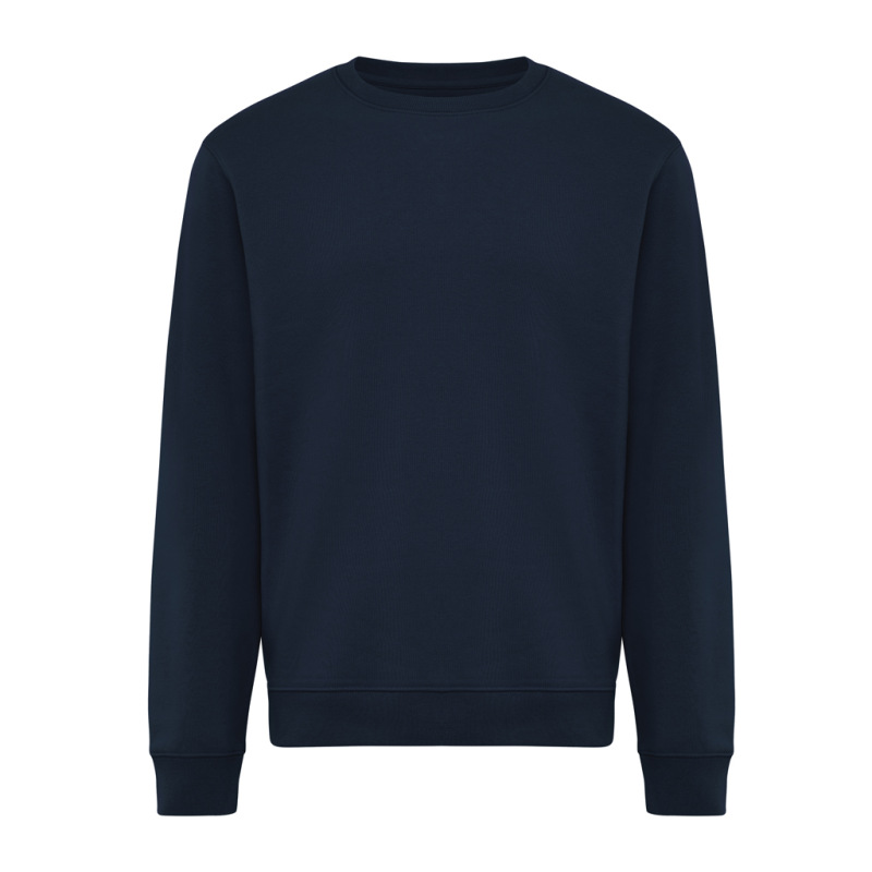 IQONIQ Toria Unisex mikina s okrúhl. výstrihom z rec. bavlny námornícka modrá 5XL 1