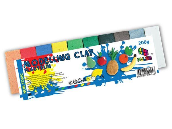 Plastelína, 200 g, farebná, PULSE 1