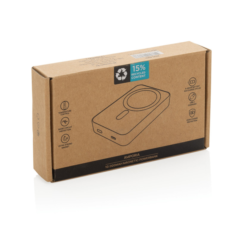 Amporia 10 000 mAh RCS magnetická powerbanka čierna 6