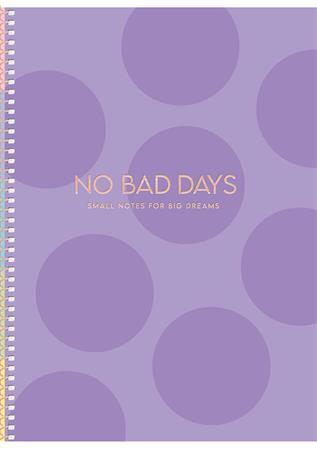 Špirálový zošit, B5, štvorčekový, 80 listov, tvrdá obálka, SHKOLYARYK "No bad days", mix 1