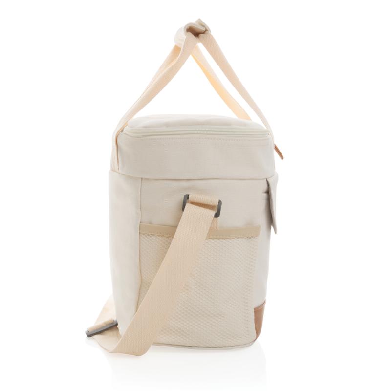 Veľká chladiaca taška Impact z 16 oz. recykl. canvas AWARE™ off white 4