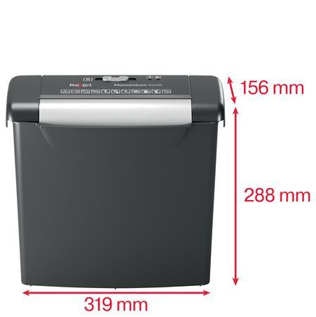 Skartovací stroj, pásiky, 6 listov, REXEL, "Momentum S206" 4