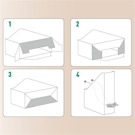 Zakladač, kartónový, 100 mm, LEITZ "Puro", pieskový 6