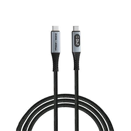 USB kábel, USB-C – USB-C, 1,2 m, 240 W, s indikátorom výkonu, VERBATIM