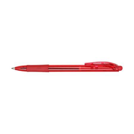 Guľôčkové pero, 0,35 mm, stláčací mechanizmus, PENTEL "BK417", červená 1