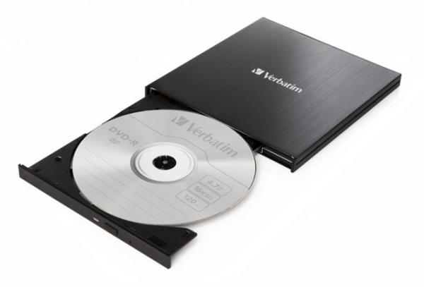 CD/DVD napaľovačka, tenká, kovové puzdro, USB 3.2 - USB-C, VERBATIM 3