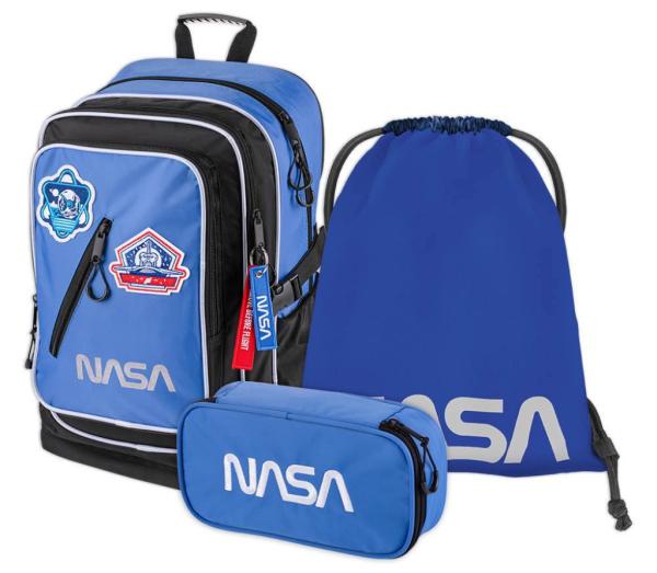 BAAGL SET 3 NASA CUBIC: batoh, penál a sáček