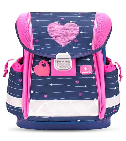 Školská taška, BELMIL "Classy Simple Hearts", ružové srdiečko 1
