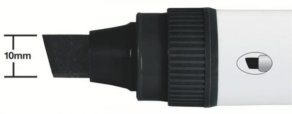 Popisovač na tabule, jumbo rozmer, zrezaný hrot, 10 mm, NOBO "Glide", čierna 4