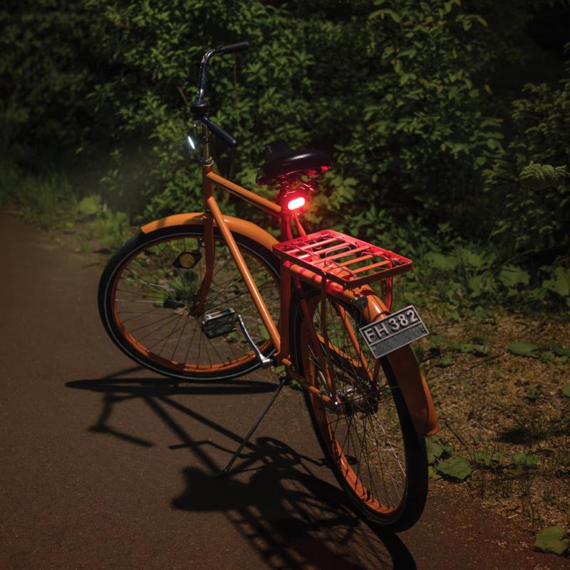 Sada USB dobíjateľných svetiel na bicykel Lumino z RCS ABS čierna 12