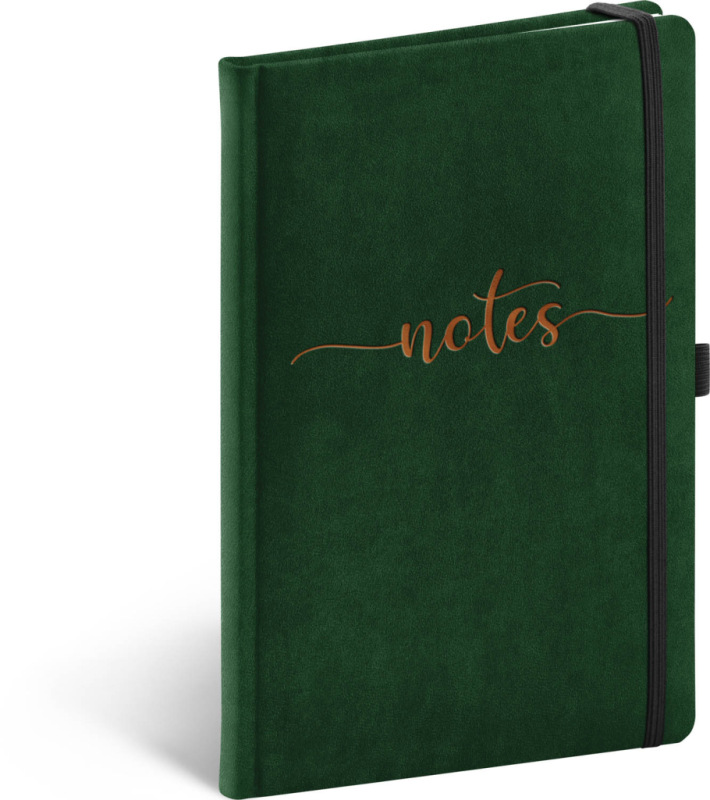 NOTIQUE Notes Samet Typo, linajkovaný, 13 × 21 cm