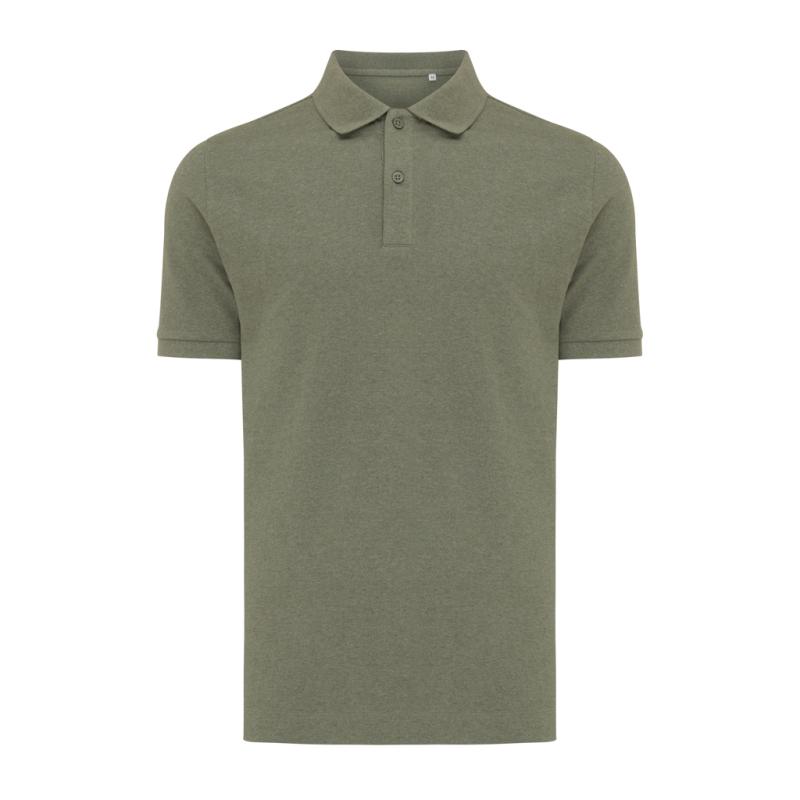 Polo tričko IQONIQ Yosemite z recykl. bavlny heather green XXS