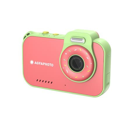 Fotoaparát, digitálny, vodeodolný, detský, AGFAPHOTO Realikids 2 "ARKCW2PK", červený-zelen 3