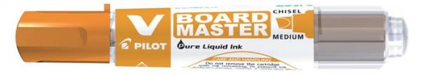 Popisovač na tabule, 2,2-5,2 mm, zrezaný hrot, PILOT "V-Board Master", oranžový 2