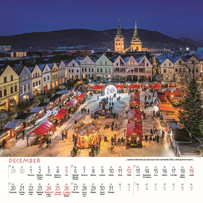 Nástenný kalendár Slovensko štvorec 2027 13
