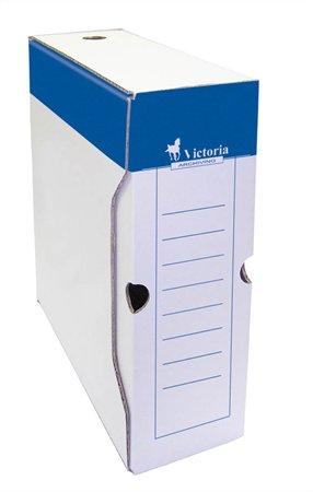 Archívny box, A4, 100 mm, kartón, VICTORIA, biely 1