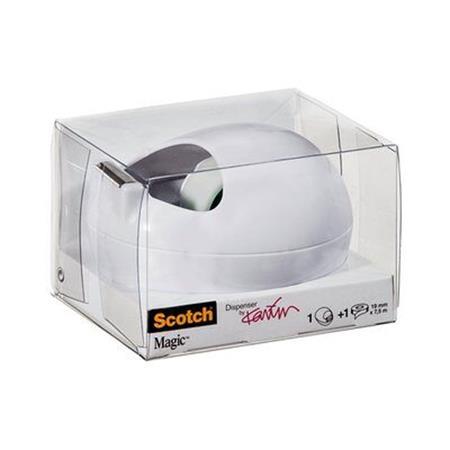 3M SCOTCH Dispenzor na lepiacu pásku, tvar kamene, biely 2