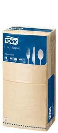 Servítky, 1/4 sklad, 2-vrstvové, 32x32 cm, Advanced, TORK "Lunch", piesková 1