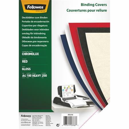 FELLOWES Obal ku špirálovej väzbe "Chromo" červený, lesklý, A4/250g 1