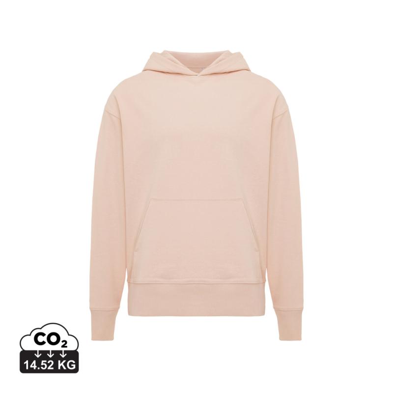 Mikina s kapucňou IQONIQ Yoho relaxed fit z recykl. bavlny peach nectar M