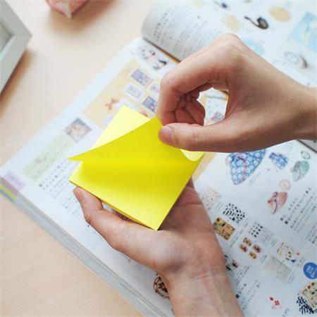 Samolepiaci poznámkový blok, 76x76 mm, 90 listov, STICK N "Extra Sticky", neónová žltá 4