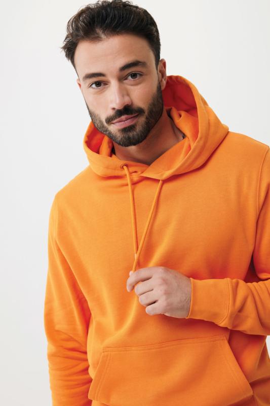Ľahká mikina s kapucňou IQONIQ Rila z recykl. bavlny oranžová S 16