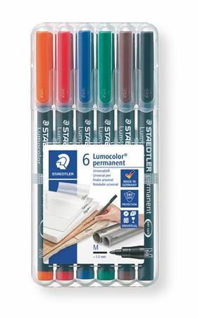 Permanentný popisovač, sada, 0,8-1 mm, STAEDTLER "317", 6 rôznych farieb 1