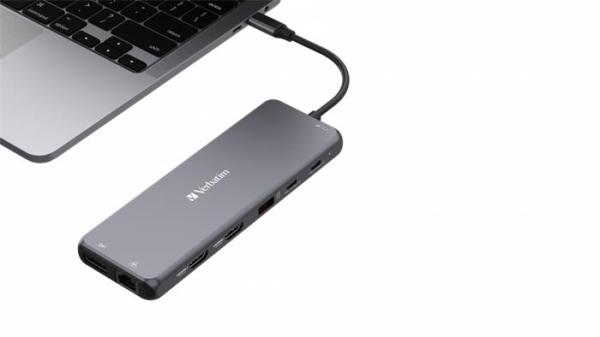 USB HUB, 2xUSB-C PD/2xHDMI/DP/6xUSB-A/RJ45/audio, VERBATIM 5
