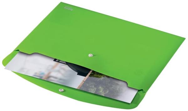 Puzdro na dokumenty, A4, PP, na patent, LEITZ "Recycle", zelená 2