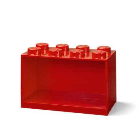 Polica, LEGO "Brick 2x4", červená 1