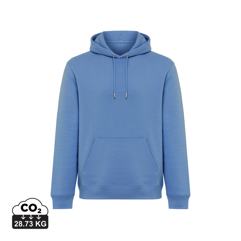IQONIQ Joshua Unisex mikina s kapucňou z rec. bavlny moon blue XS