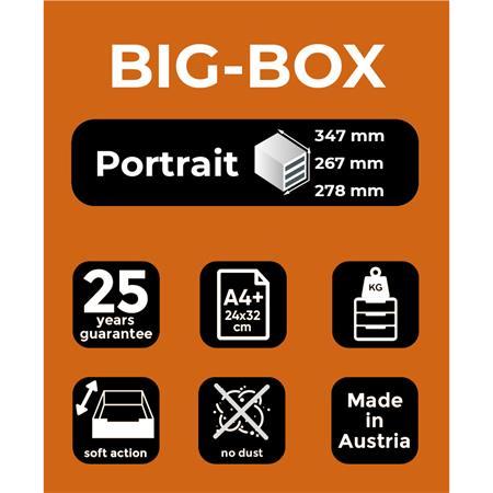 Box na dokumenty, plastový, 4 zásuvky, EXACOMPTA "Big-Box Office", sivý 6