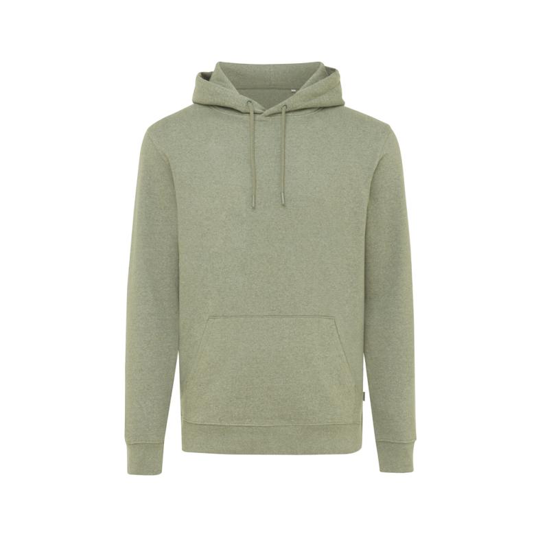 Nefarbená mikina s kapucňou IQONIQ Torres z recykl. bavlny heather green M 1
