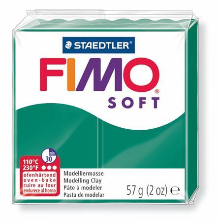 Modelovacia hmota, 56 g, FIMO "Soft", smaragdovo zelená