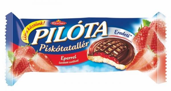 GYŐRI Čokopiškóty "Pilóta", jahoda