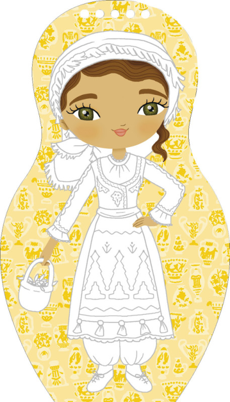 Obliekame grécke bábiky ELENA – Maľovanky 3