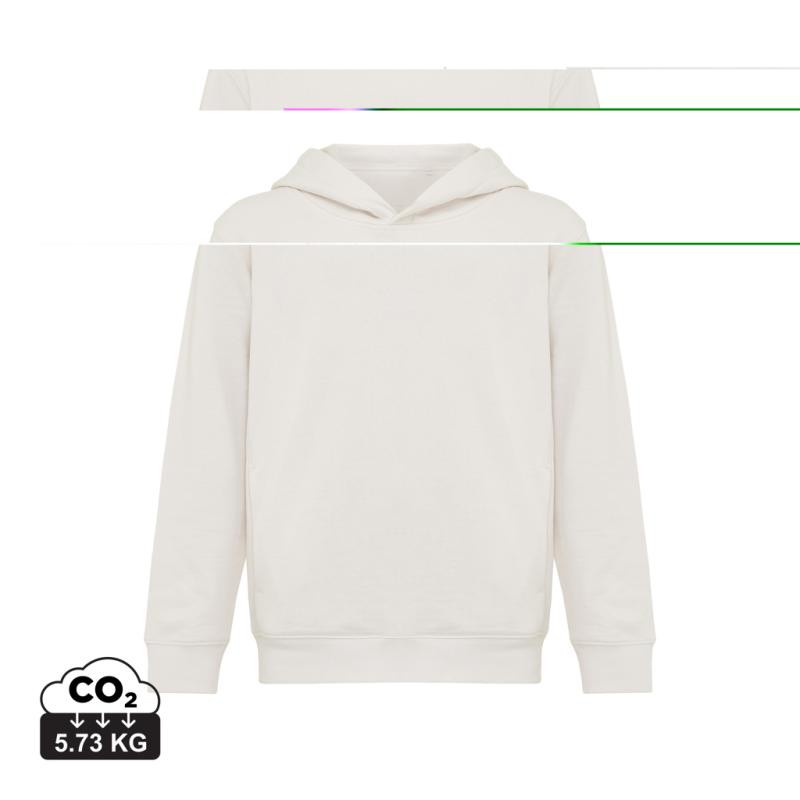 Detská mikina s bočnými vreckami IQONIQ Yengo z rec. bavlny ivory white 3-4r (98-104cm)